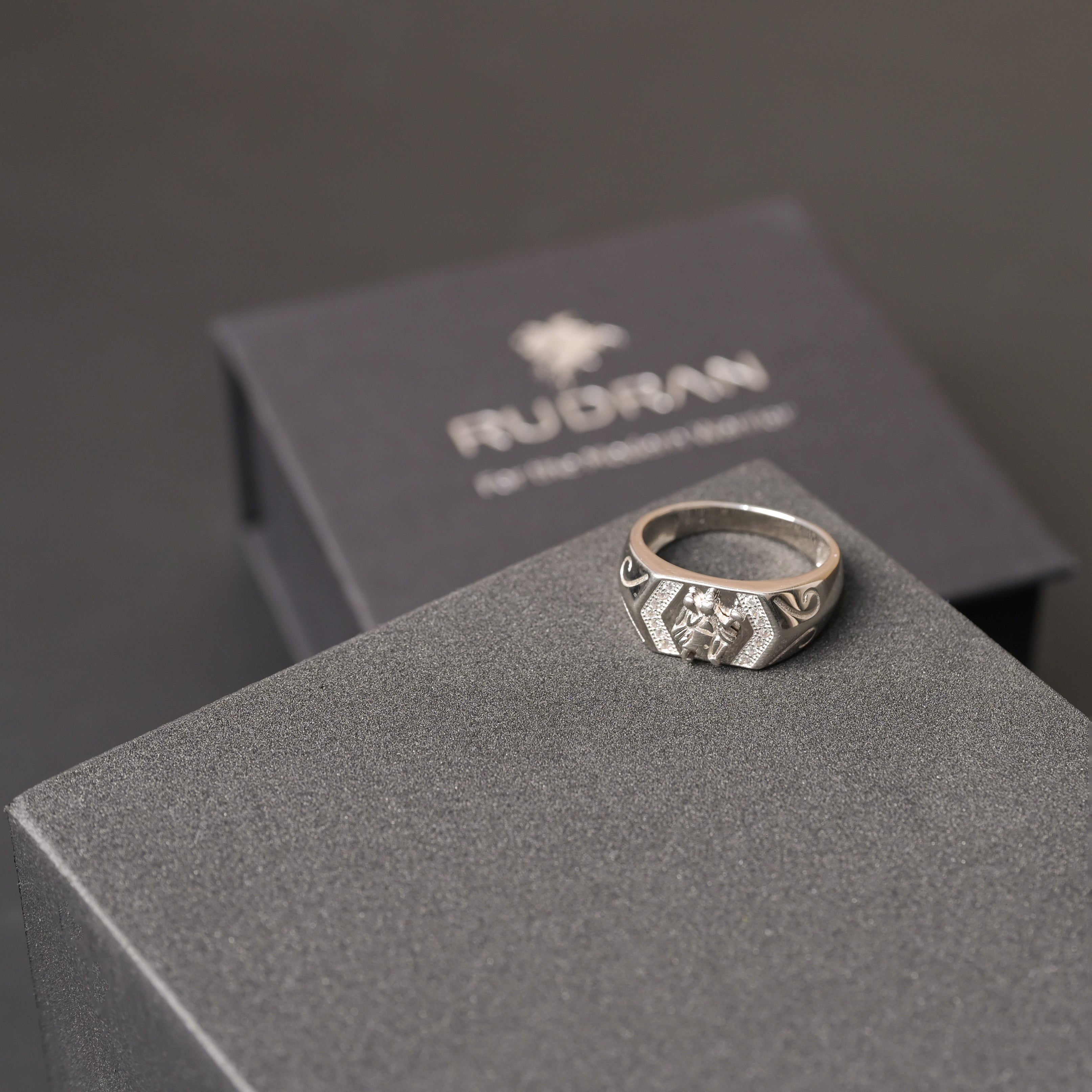 Lord Hanuman CZ 925 Sterling Silver Ring