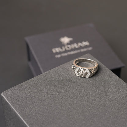 Lord Hanuman CZ 925 Sterling Silver Ring
